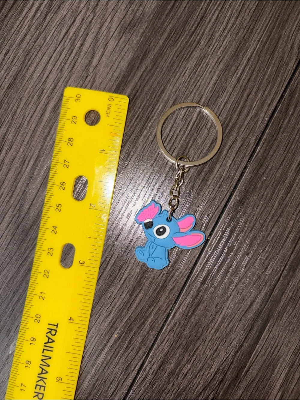 Blue and Pink Cartoon Bunny Keychain for Kids